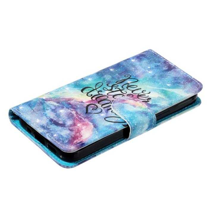 OEM - Samsung Galaxy A35 5G Fodral 3D Mönstertryck Äkta Läder - Stjärnhimmel