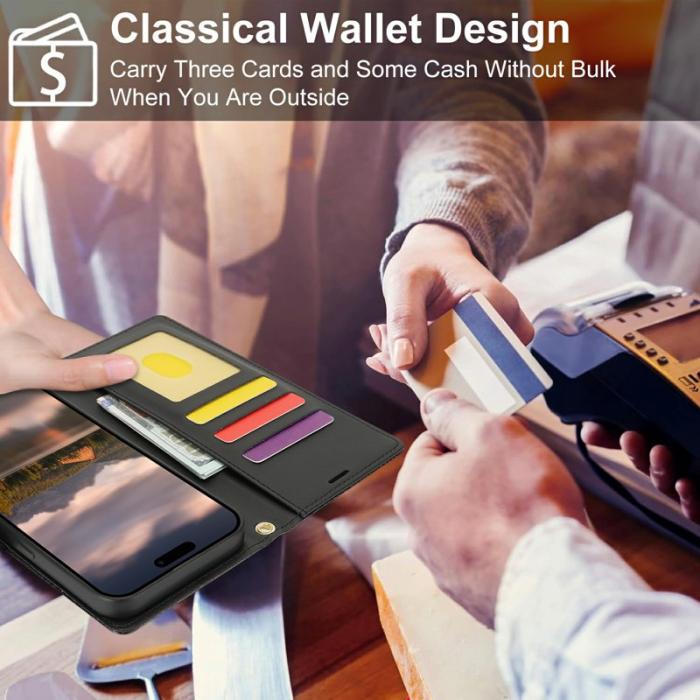 OEM - Samsung Galaxy A35 5G Fodral Äkta Läder Blommönster - Svart