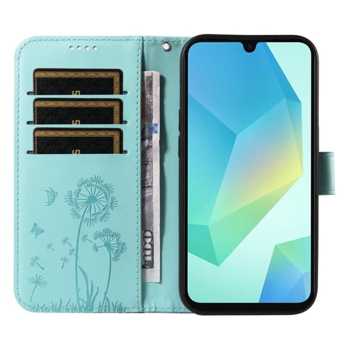 OEM - Samsung Galaxy A35 5G Fodral Äkta Läder Dandelion - Grön