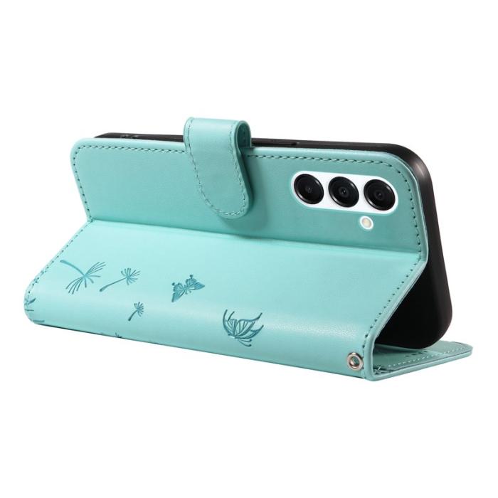 OEM - Samsung Galaxy A35 5G Fodral Äkta Läder Dandelion - Grön