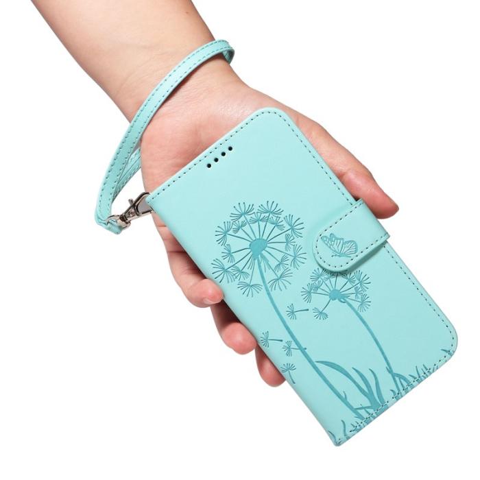 OEM - Samsung Galaxy A35 5G Fodral Äkta Läder Dandelion - Grön