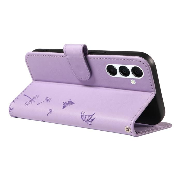 OEM - Samsung Galaxy A35 5G Fodral Äkta Läder Dandelion - Lila