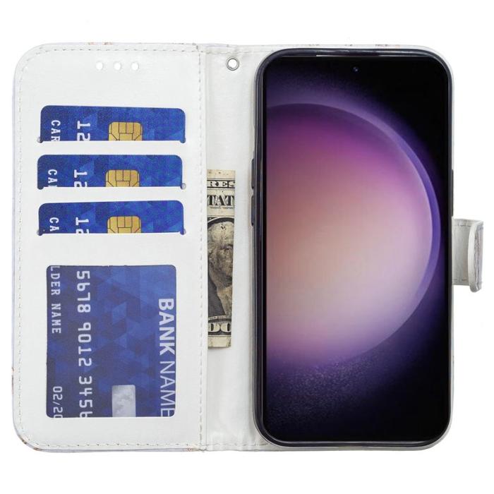 OEM - Samsung Galaxy A35 5G Fodral Äkta Läder Flip Magnet - Söt Katt
