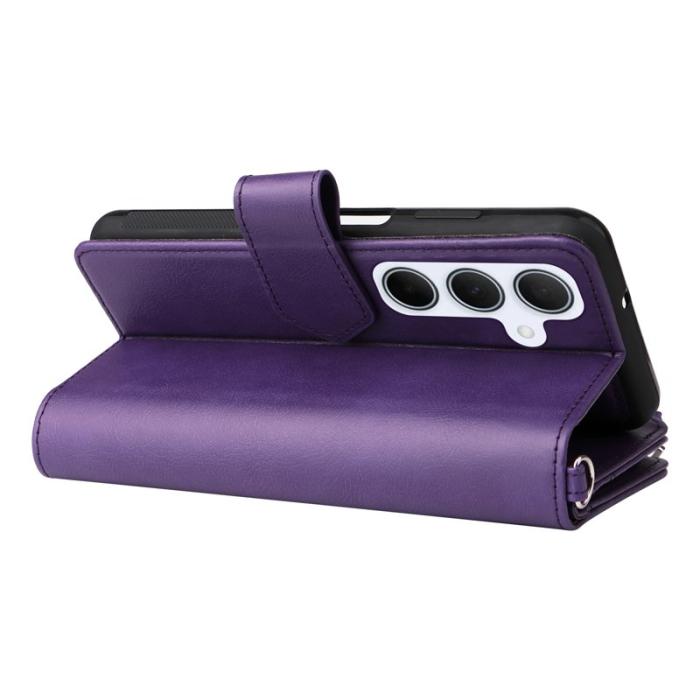 OEM - Samsung Galaxy A35 5G Fodral Äkta Läder Magnetiskt - Lila