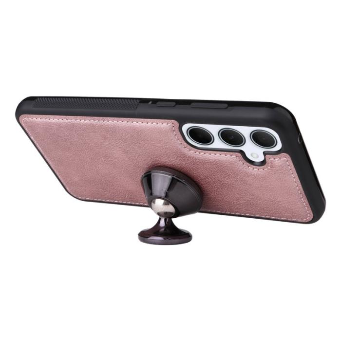 OEM - Samsung Galaxy A35 5G Fodral Äkta Läder Magnetiskt - Roséguld