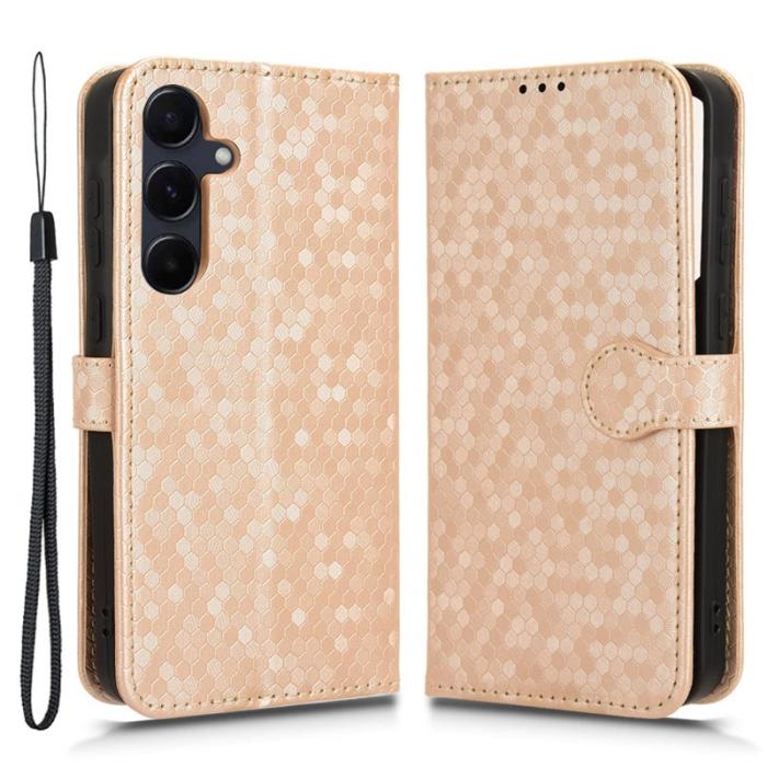 OEM - Samsung Galaxy A35 5G Fodral Äkta Läder Magnetlås - Roséguld