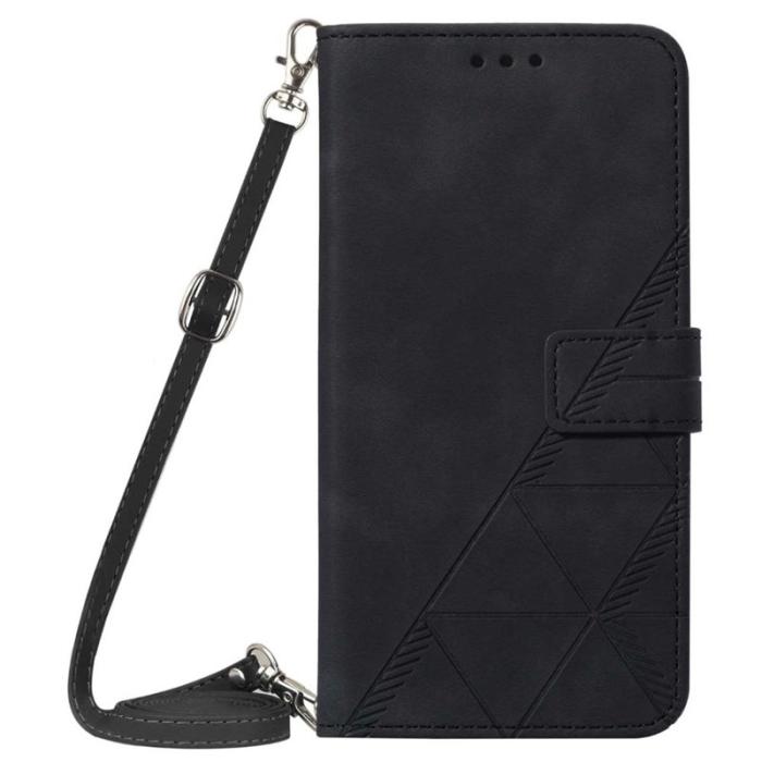 OEM - Samsung Galaxy A35 5G Fodral Äkta Läder Med Axelrem - Svart