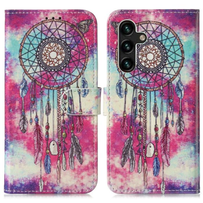 OEM - Samsung Galaxy A35 5G Fodral Äkta Läder Mönstertryckt - Dream Catcher