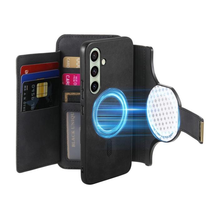 OEM - Samsung Galaxy A35 5G Fodral Äkta Läder RFID Skydd - Svart