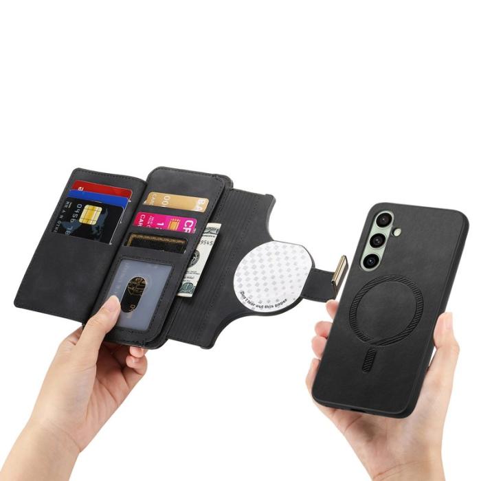 OEM - Samsung Galaxy A35 5G Fodral Äkta Läder RFID Skydd - Svart