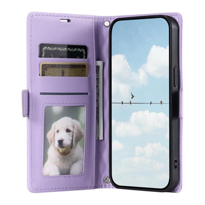 OEM - Samsung Galaxy A35 5G Fodral Äkta Läder Rhombus Textur - Lila