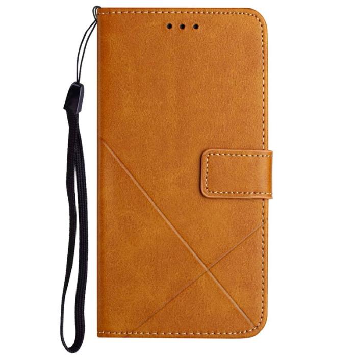 OEM - Samsung Galaxy A35 5G Fodral Äkta Läder Ställ - Gul