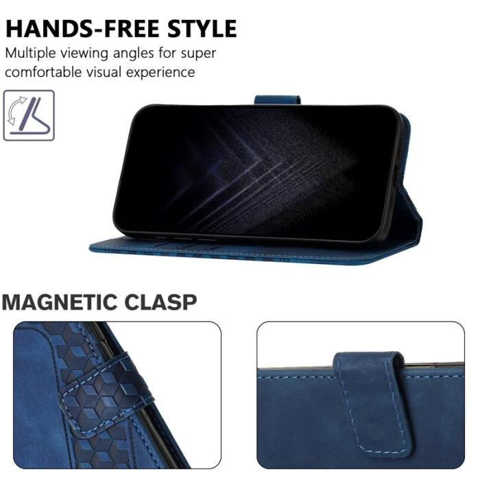 OEM - Samsung Galaxy A35 5G Fodral Äkta Läder Stöd - Blå