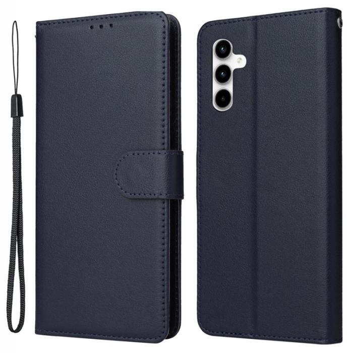 OEM - Samsung Galaxy A35 5G Fodral Anti-Scratch Konstläder Flip - Blå