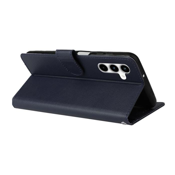 OEM - Samsung Galaxy A35 5G Fodral Anti-Scratch Konstläder Flip - Blå