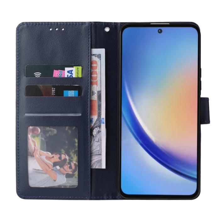 OEM - Samsung Galaxy A35 5G Fodral Anti-Scratch Konstläder Flip - Svart