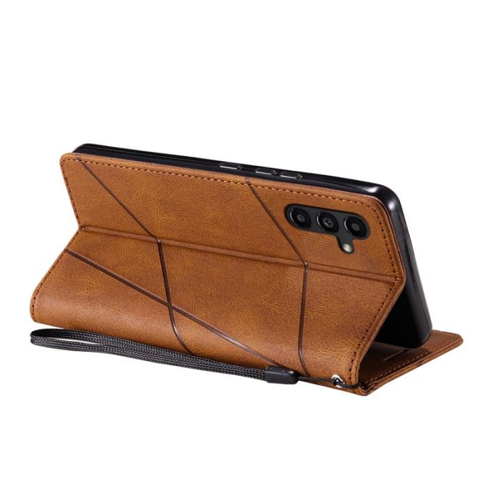 OEM - Samsung Galaxy A35 5G Fodral Anti-Scratch PU Läder - Brun