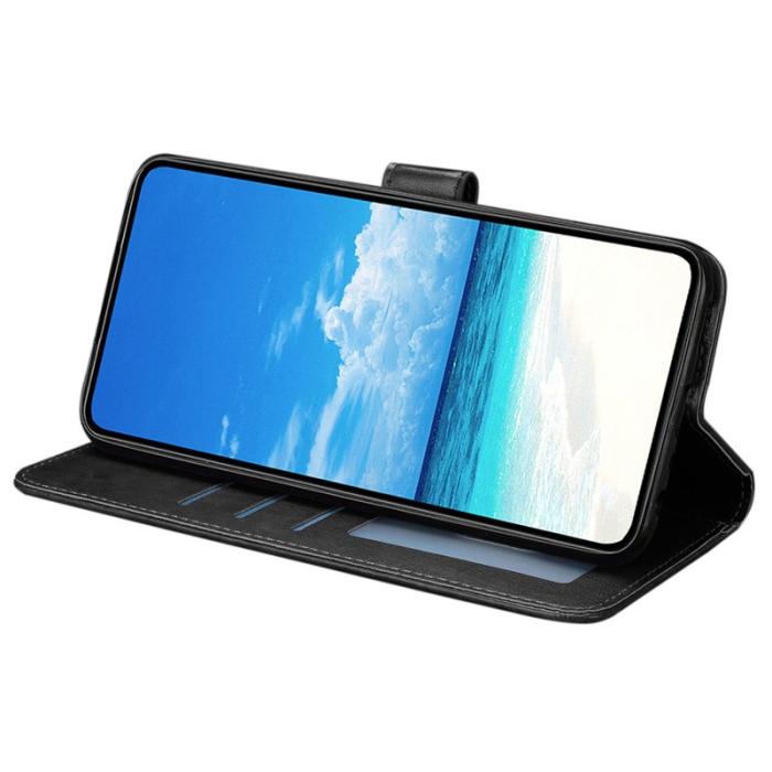 OEM - Samsung Galaxy A35 5G Fodral Flip Konstläder - Svart