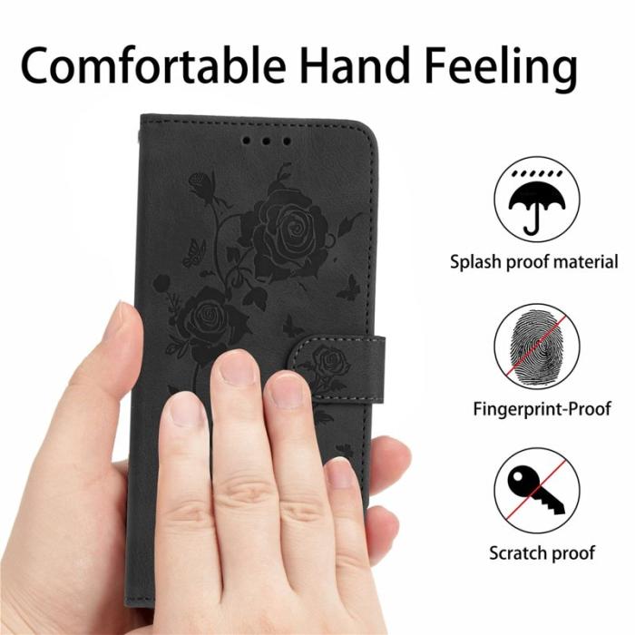 OEM - Samsung Galaxy A35 5G Fodral Imiterat Läder Flip Ställ - Svart