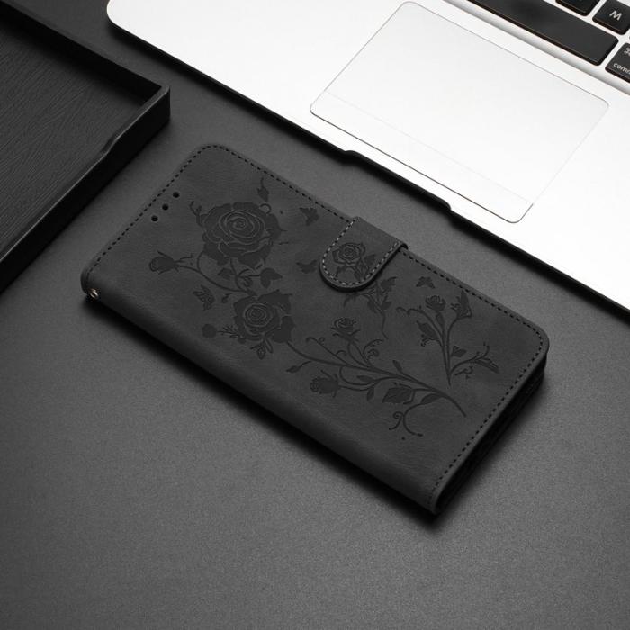 OEM - Samsung Galaxy A35 5G Fodral Imiterat Läder Flip Ställ - Svart