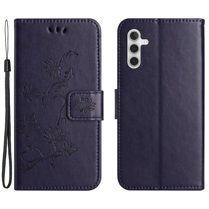 OEM - Samsung Galaxy A35 5G Fodral Impränerat Konstläder Ställ - Mörklila