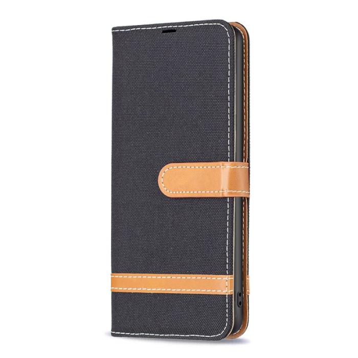 OEM - Samsung Galaxy A35 5G Fodral Jeans Tyg Splicing Konstläder - Svart