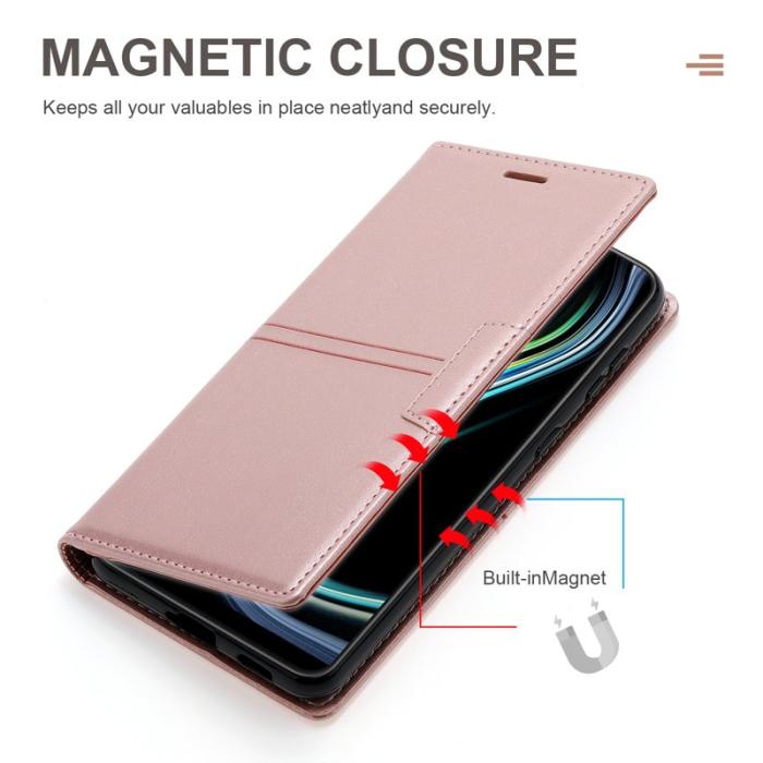 OEM - Samsung Galaxy A35 5G Fodral Magnetisk Auto Stängning PU Läder - Roséguld