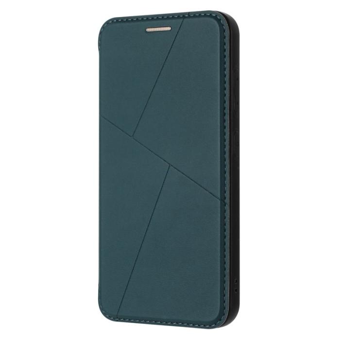 OEM - Samsung Galaxy A35 5G Fodral Magnetisk Stängning Äkta Läder - Grön