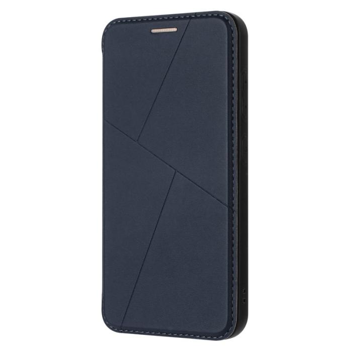 OEM - Samsung Galaxy A35 5G Fodral Magnetisk Stängning Äkta Läder - Midnatt Blå