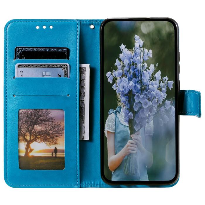 OEM - Samsung Galaxy A35 5G Fodral Mandala Mönster Konstläder - Blå