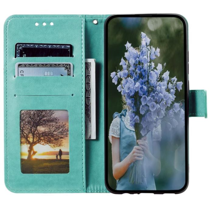 OEM - Samsung Galaxy A35 5G Fodral Mandala Mönster PU Läder - Grön