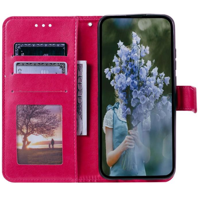 OEM - Samsung Galaxy A35 5G Fodral Mandala Mönster PU Läder - Rosa