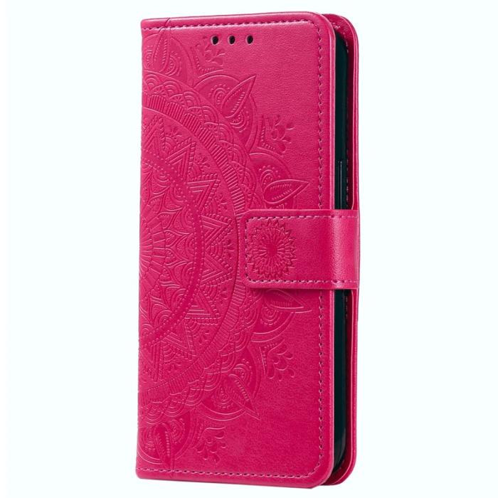 OEM - Samsung Galaxy A35 5G Fodral Mandala Mönster PU Läder - Rosa