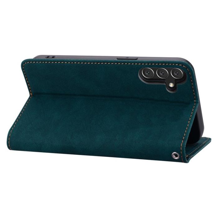 OEM - Samsung Galaxy A35 5G Fodral Mönster Konstläder - Grön