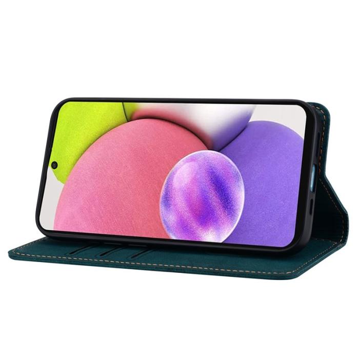 OEM - Samsung Galaxy A35 5G Fodral Mönster Konstläder - Grön