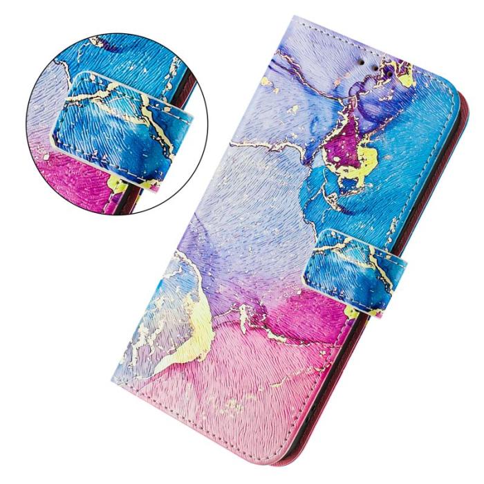 OEM - Samsung Galaxy A35 5G Fodral Mönstertryck - Multicolor Marmor