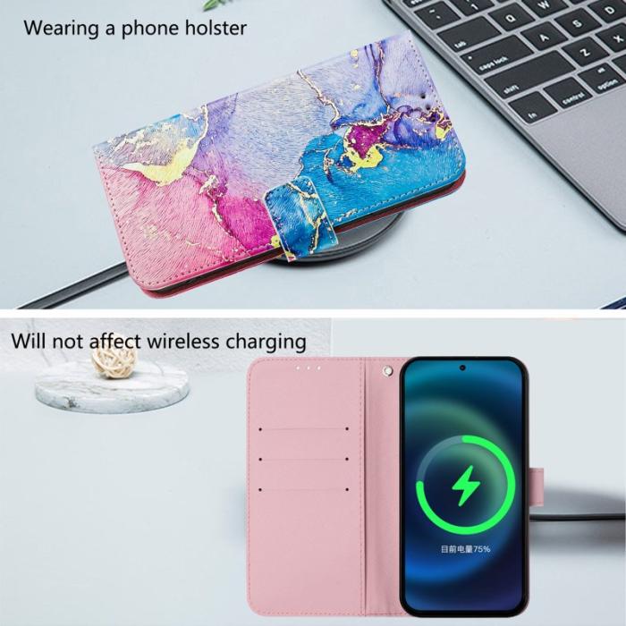 OEM - Samsung Galaxy A35 5G Fodral Mönstertryck - Multicolor Marmor