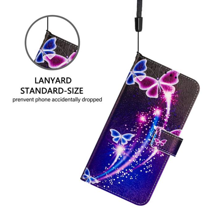 OEM - Samsung Galaxy A35 5G Fodral Mönstertryck PU Läder - Brandfjäril