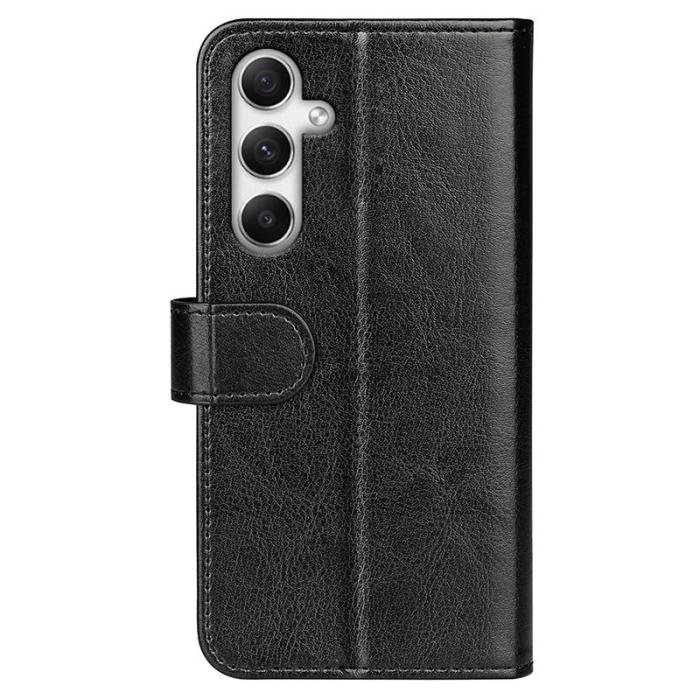 OEM - Samsung Galaxy A35 5G Fodral PU Läder Crazy Horse Textur - Svart