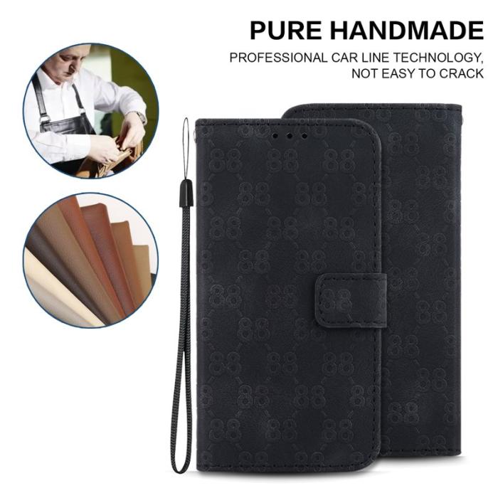 OEM - Samsung Galaxy A35 5G Fodral PU Läder Dubbel 8-Form - Svart