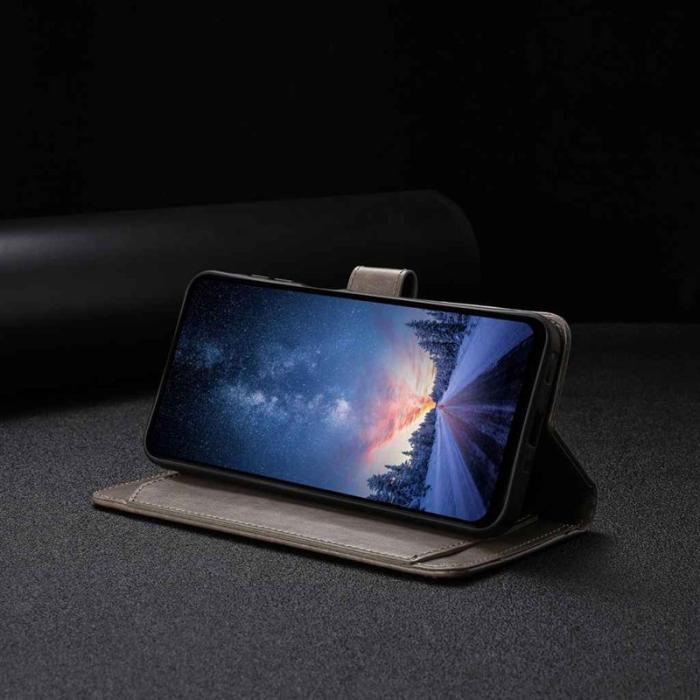 OEM - Samsung Galaxy A35 5G Fodral PU Läder Folio Flip - Grå