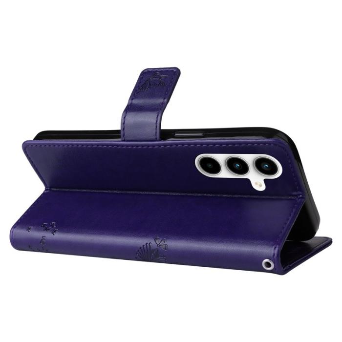 OEM - Samsung Galaxy A35 5G Fodral PU Läder Kattträd Mönster - Lila