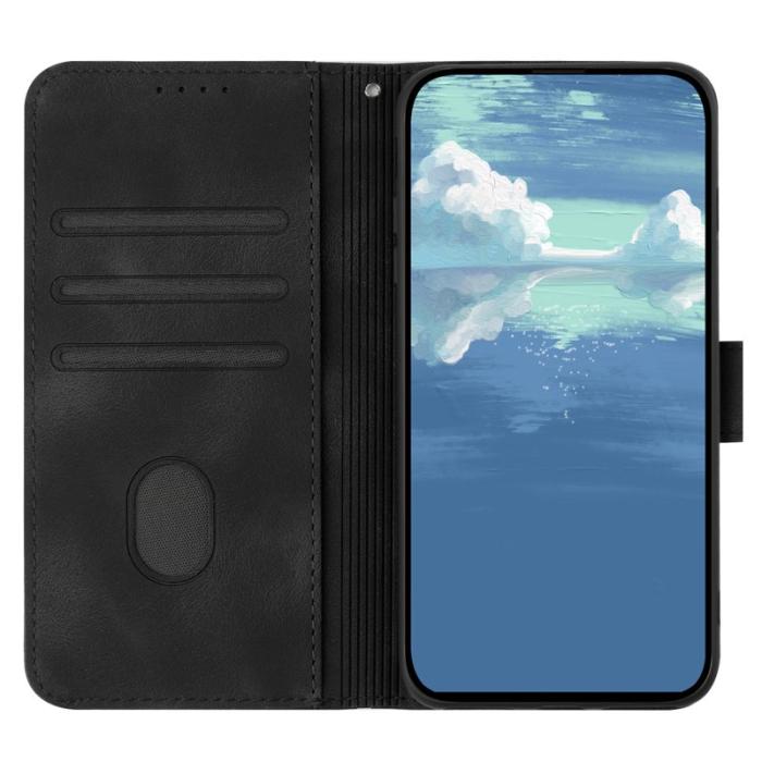 OEM - Samsung Galaxy A35 5G Fodral PU Läder Line Imprinted - Svart