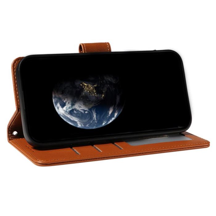 OEM - Samsung Galaxy A35 5G Fodral PU Läder RFID Skydd - Ljusbrun