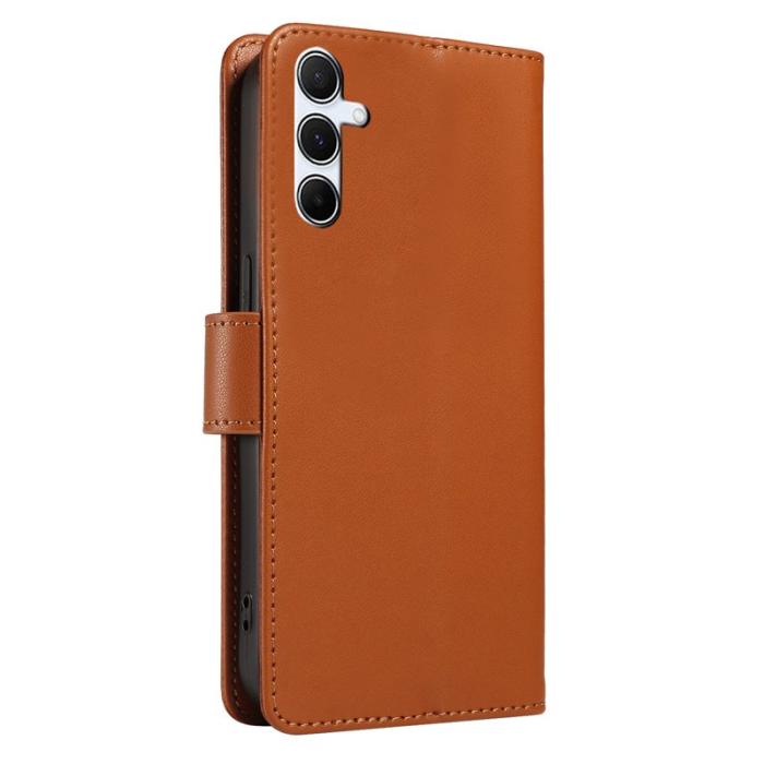 OEM - Samsung Galaxy A35 5G Fodral PU Läder RFID Skydd - Ljusbrun