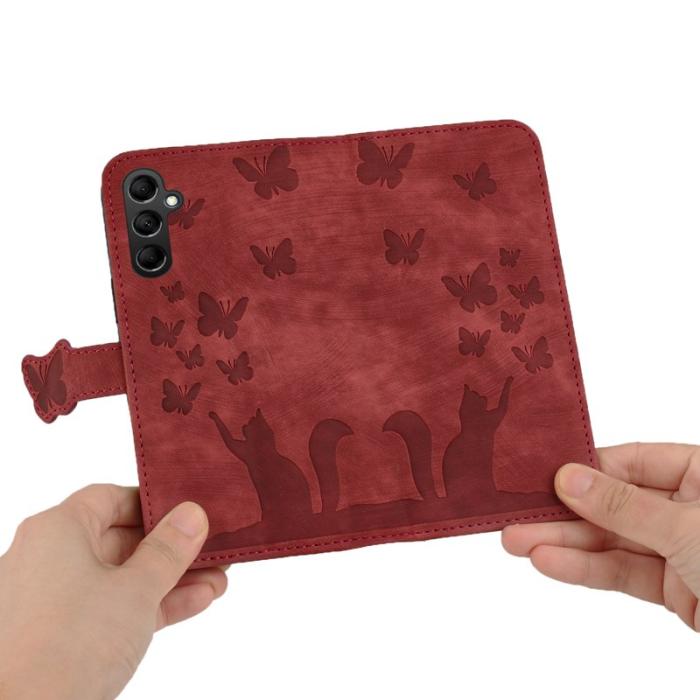 OEM - Samsung Galaxy A35 5G Fodral PU Läder - Röd