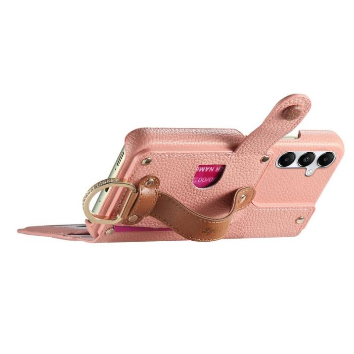 OEM - Samsung Galaxy A35 5G Fodral RFID Skydd - Konstläder - Rosa