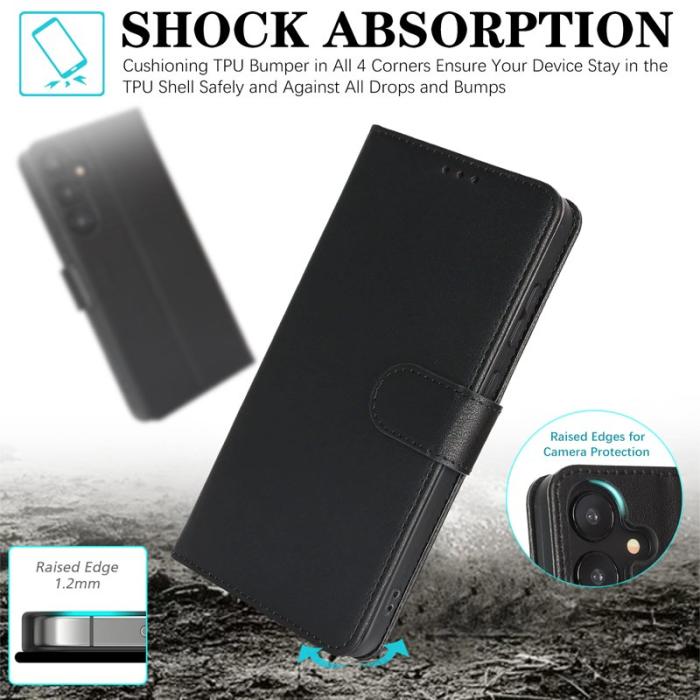 OEM - Samsung Galaxy A35 5G Fodral RFID Skydd Läder - Svart