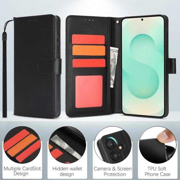 OEM - Samsung Galaxy A35 5G Fodral RFID Skydd Läder - Svart