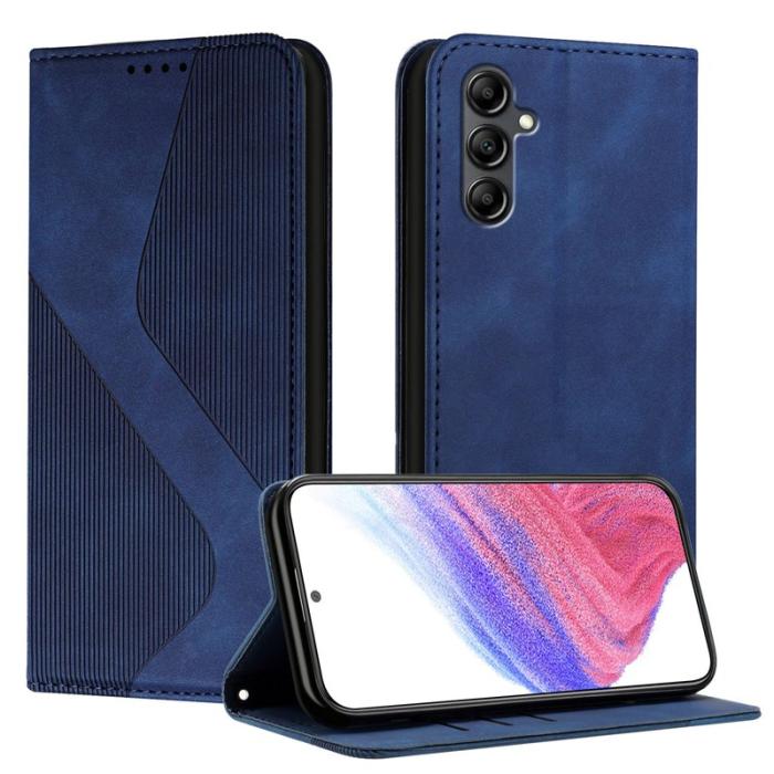 OEM - Samsung Galaxy A35 5G Fodral Skin-touch Känsla Äkta Läder - Blå